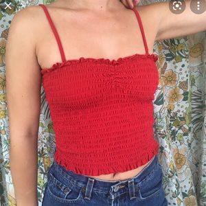 Red ally tank brandy Melville